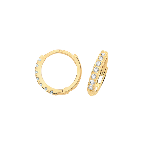 9ct Gold CZ Huggies