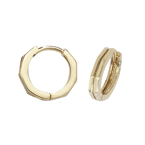 9ct Gold 2 Row Wave Hinged Sleepers