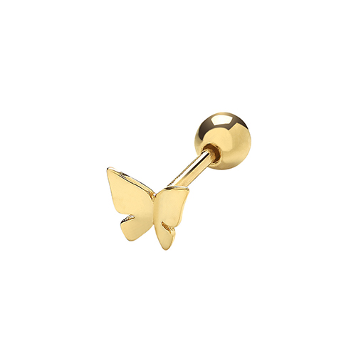 9ct Gold Butterfly Cartilage Stud
